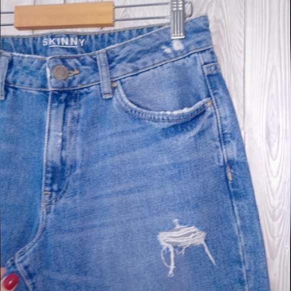 M & S Straight Leg Ripped Jeans Size 10 - Picture 3 of 5